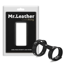 ANEL PENIANO PARA RETRAÇÃO EM COURO COM REBITES MR.LEATHER