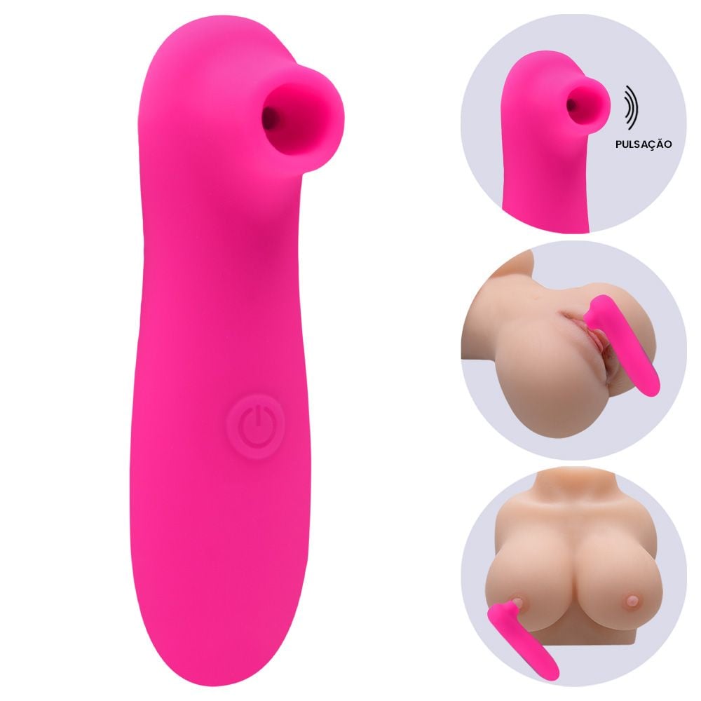 VIBRADOR CLITÓRIS SUCÇÃO PULSAÇÃO RECARREGÁVEL IMPORT - Emporio Desire