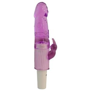 VIBRADOR EM FORMATO DE PÊNIS COM ESTIMULADOR IMPORT