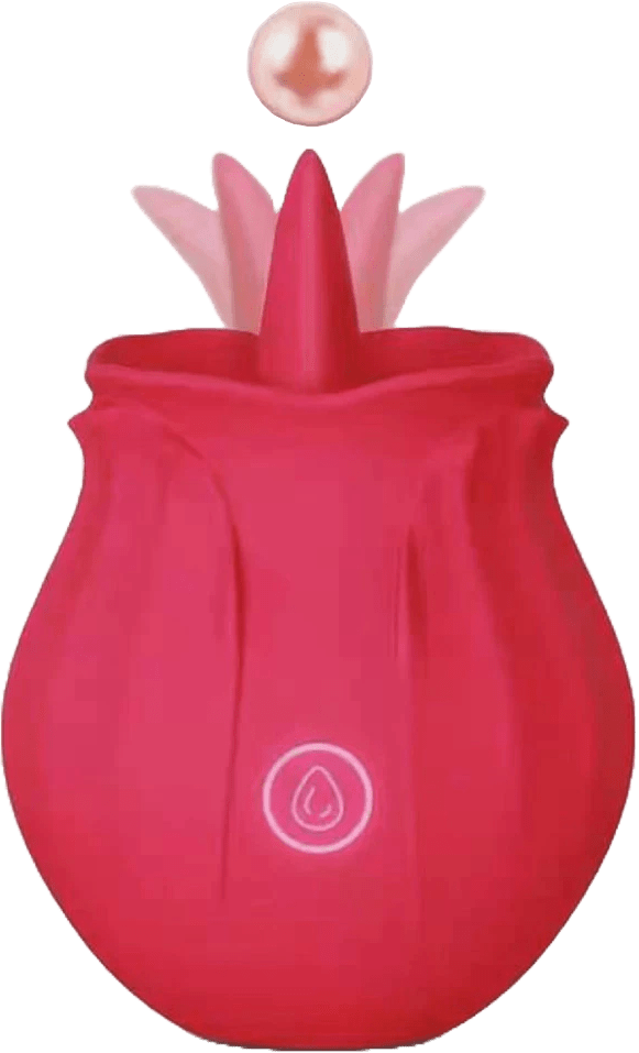 VIBRADOR FORMATO ROSA COM LINGUA IMPORT