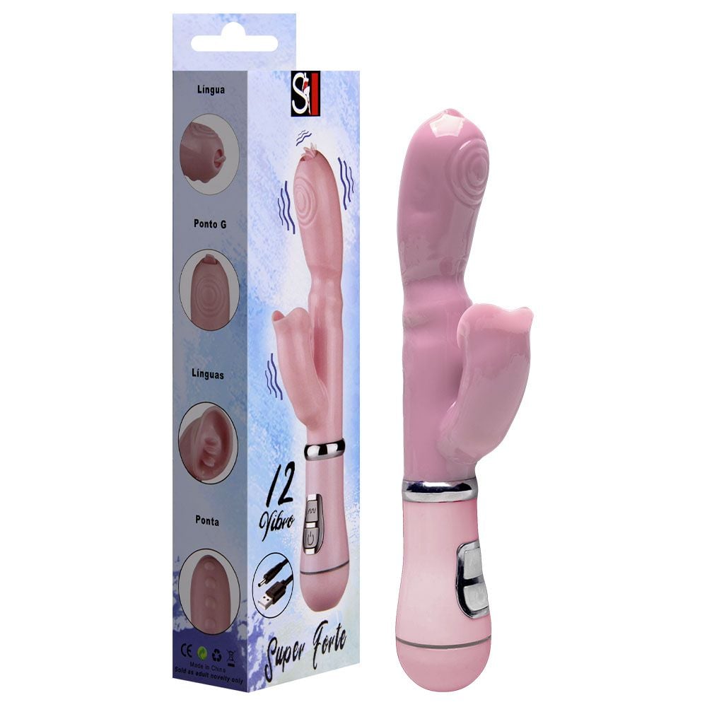 VIBRADOR USB ESTIMULADOR CLITÓRIS LÍNGUA PONTO G IMPORT