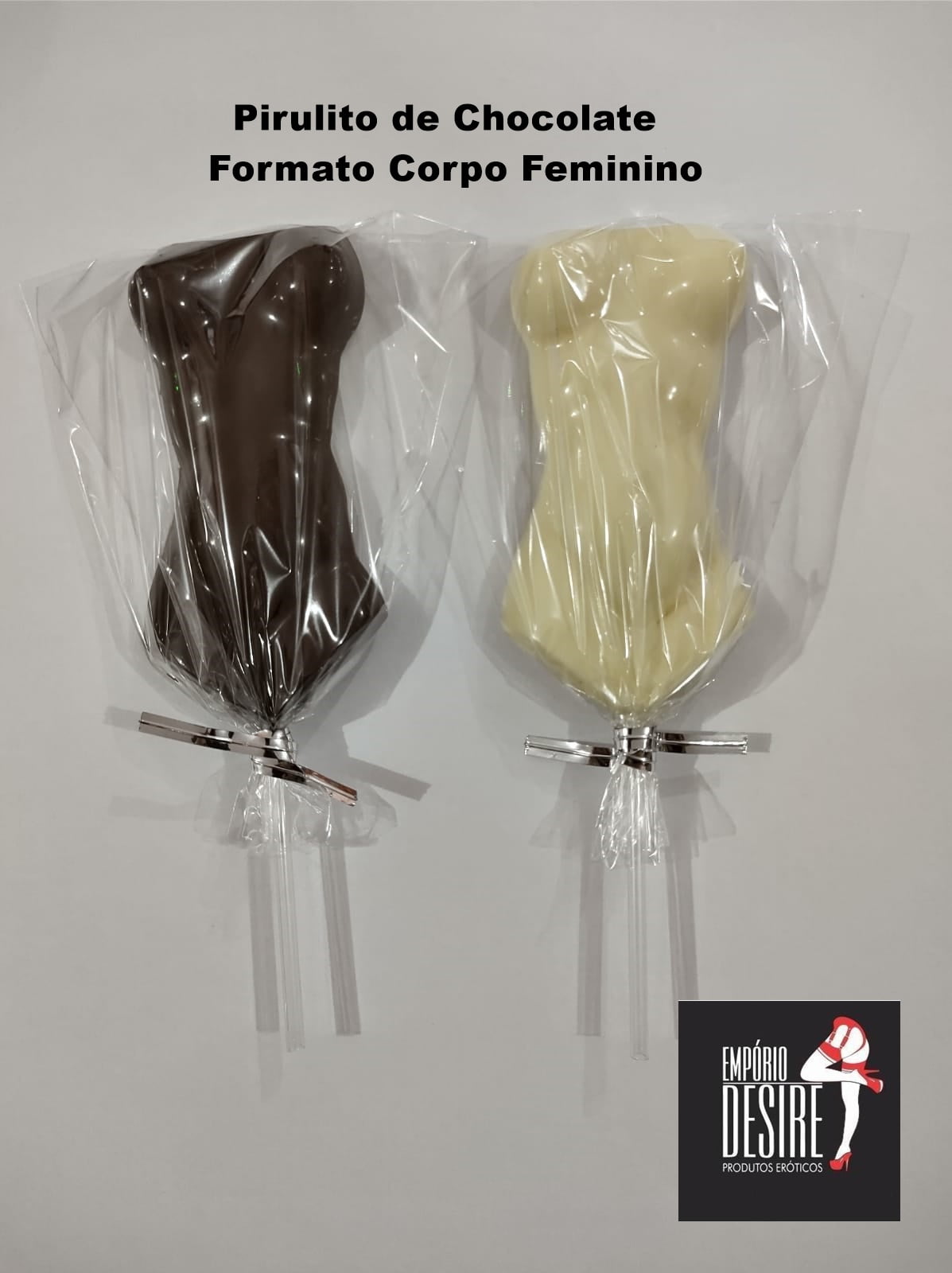 PIRULITO DE CHOCOLATE FORMATO CORPO FEMININO EMPORIO DESIRE