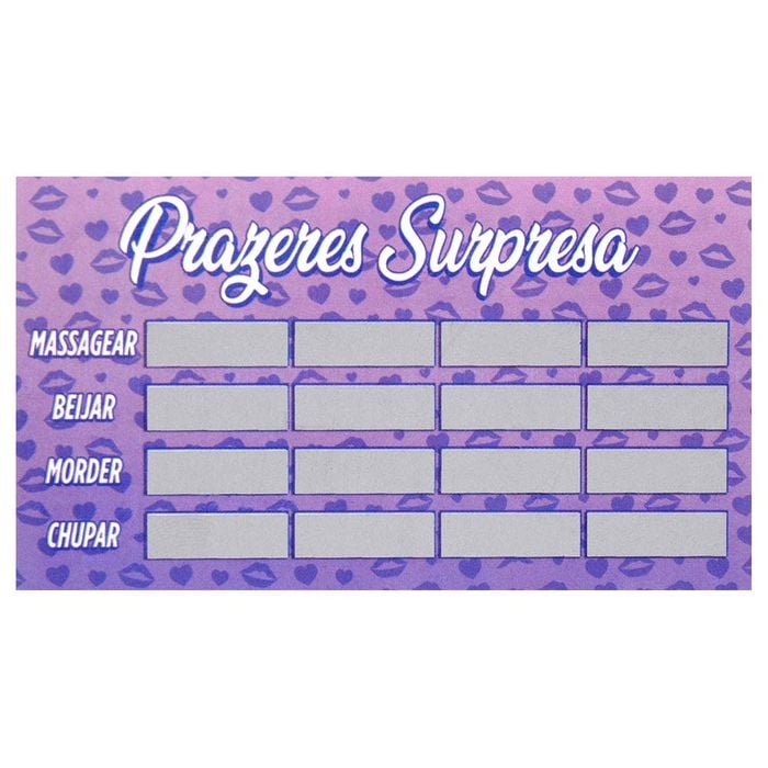 RASPADINHA PRAZERES SURPRESA 1 UNIDADE SENSUAL LOVE
