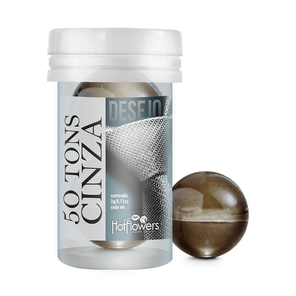 BOLINHA DUPLA HOT BALL FUNCIONAL 50 TONS DE CINZA HOT FLOWERS