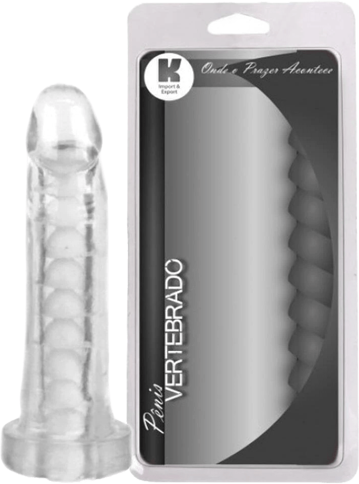 PÊNIS EM JELLY COM VERTEBRA 13,5 X 3,3CM KIMPORT