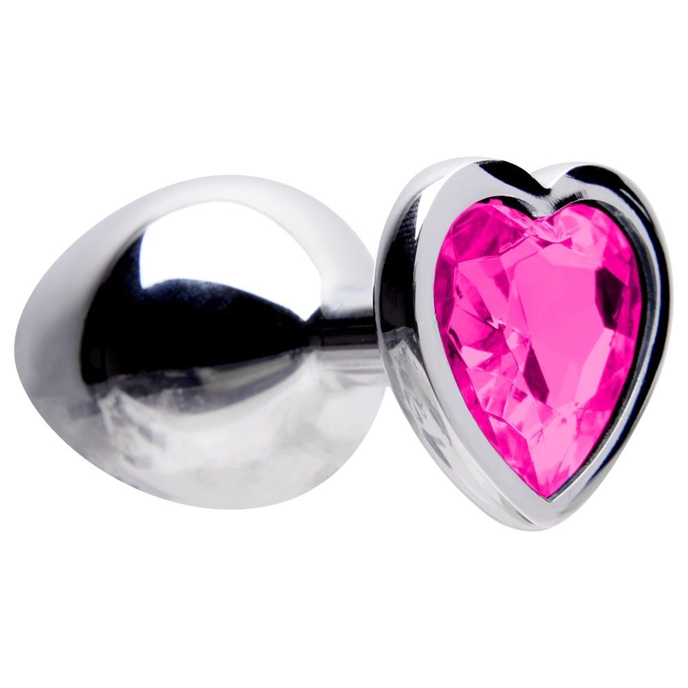 PLUG EM METAL M CROMADO CORAÇÃO IMPORT