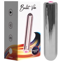  VIBRADOR CÁPSULA CROMADA USB 9 VIBRAÇÕES IMPORT