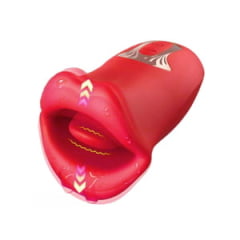 VIBRADOR DE PULSAÇÃO EM FORMATO DE BOCA 2 VIBRAÇÕES E 10 PULSAÇÕES IMPORT