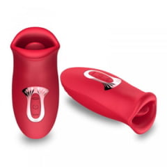 VIBRADOR DE PULSAÇÃO EM FORMATO DE BOCA 2 VIBRAÇÕES E 10 PULSAÇÕES IMPORT