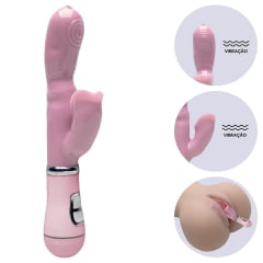 VIBRADOR PONTO G CLITÓRIS COM LÍNGUA 12 VIBRO IMPORT