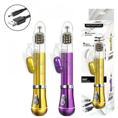 VIBRADOR ROTATIVO BORBOLETA  RECARREGÁVEL 9 MODOS IMPORT