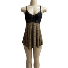 CAMISOLA P ONÇINHA COM RENDA SEM BOJO 