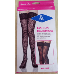 MEIA 7/8 RENDADA COM LAÇOS IMPORT