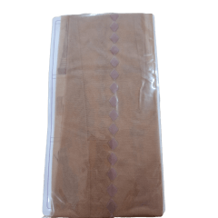 MEIA NATURAL 7/8 RENDADA DE LUXO IMPORT