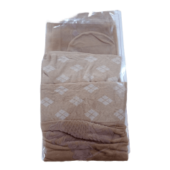 MEIA NATURAL 7/8 RENDADA DE LUXO IMPORT
