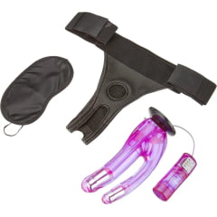 KIT FETISH CINTA COM PRÓTESE DUPLA VIBRO VENTOSA VENDA IMPORT