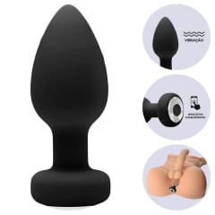 PLUG ANAL AVELUDADO APP 10 VIBRAÇÕES IMPORT
