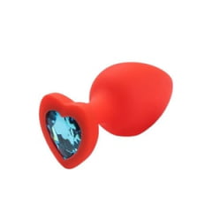 PLUG ANAL CORAÇÃO AVELUDADO M COM PEDRA IMPORT