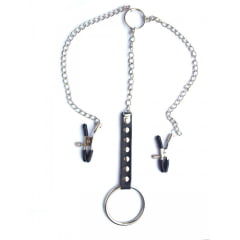 PRENDEDOR PARA MAMILOS MASCULINO COM CORRENTE E ANEL PENIANO IMPORT PRENDEDOR PARA MAMILOS MASCULINO COM CORRENTE E ANEL PENIANO IMPORT